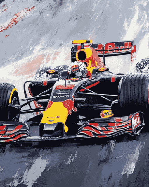 Red Bull F1 Race Car Diamond Painting