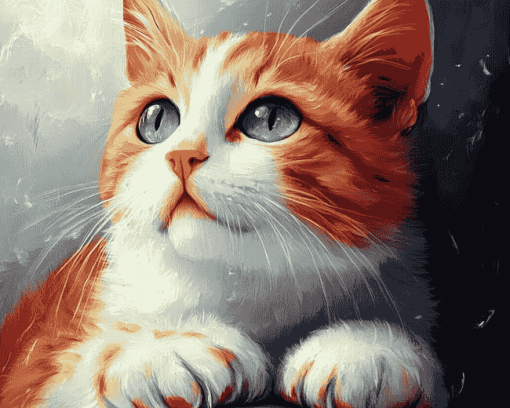 Red Cat Diamond Painting