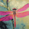 Red Dragonfly Insect Diamond Painting