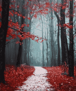 Red Forest National Park Diamond Painting