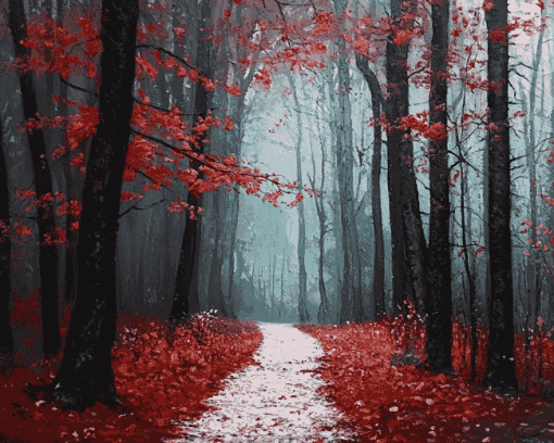 Red Forest National Park Diamond Painting