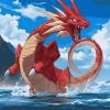 Red Gyarados Dragon Diamond Painting
