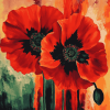 Red Poppy Flower Diamond Painting