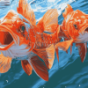 Red Rockfish Koi Carp Diamond Painting