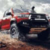 Red Toyota Hilux Truck Diamond Painting