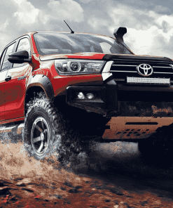 Red Toyota Hilux Truck Diamond Painting