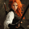 Redhead Warrior Woman Diamond Painting