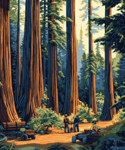 Redwood National Park Trees Diamond Painting