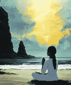 Relaxing Beach Yoga Diamond Painting