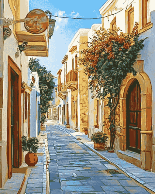 Rethymno Buildings Diamond Painting