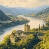 Rhine Valley Germany Scenic Diamond Painting