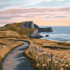 Rhossili Bay Landscape Diamond Painting