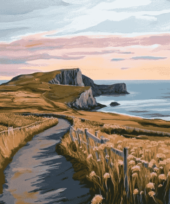 Rhossili Bay Landscape Diamond Painting