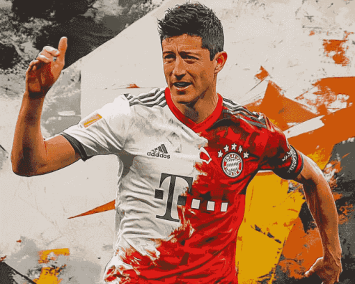 Robert Lewandowski Sports Diamond Painting