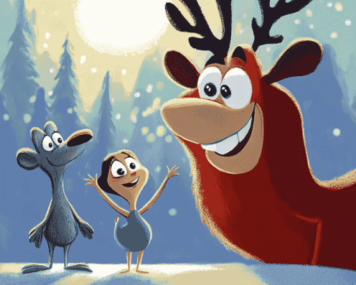 Rocky Bullwinkle Animation Diamond Painting