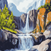 Rocky Mountain Waterfalls Diamond Painting