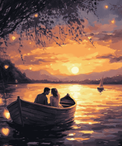 Romantic Boat Journey Diamond Painting