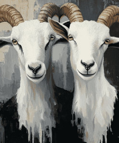 Romantic Goat Pair Diamond Painting