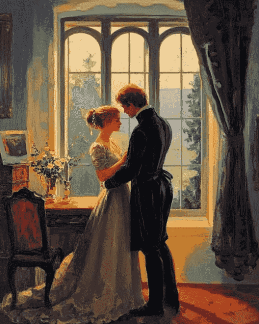 Romantic Lovers Vintage Diamond Painting