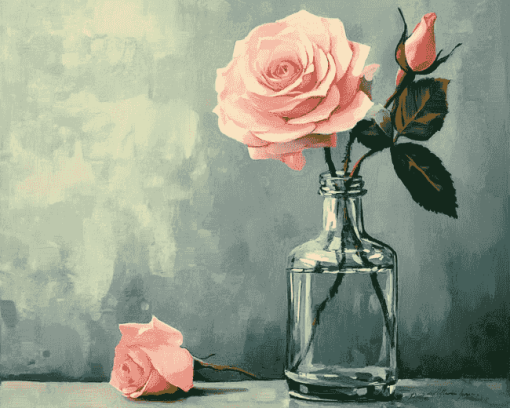 Rose in a Bottle Diamond Painting