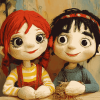 Rosie And Jim Cartoon Diamond Painting