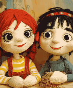 Rosie And Jim Cartoon Diamond Painting