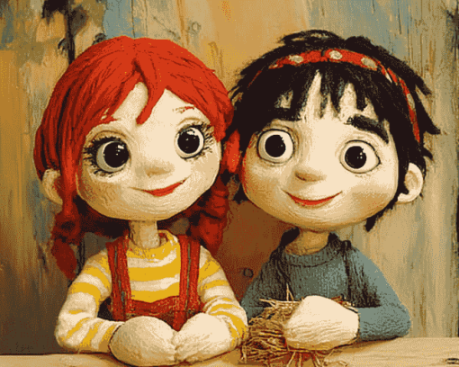 Rosie And Jim Cartoon Diamond Painting