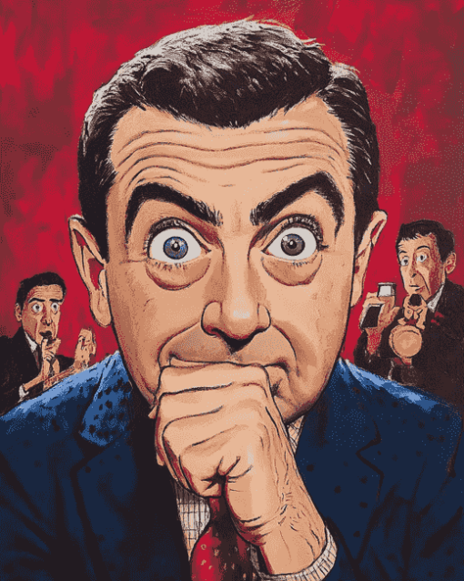 Rowan Atkinson Caricature Diamond Painting