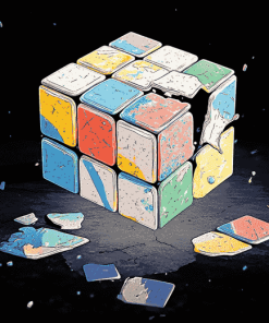 Rubiks Cube Cartoon Diamond Painting