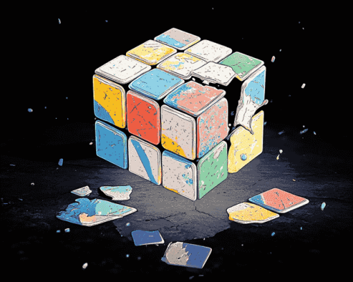 Rubiks Cube Cartoon Diamond Painting