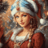 Russian Lady Christmas Diamond Painting