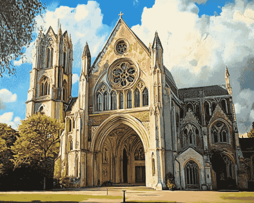 Saint Albans Cathedral Art Diamond Painting