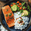 Salmon and Rice Meal Diamond Painting