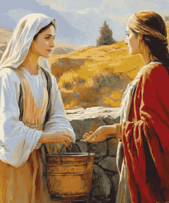 Samaritan Woman Vintage Diamond Painting