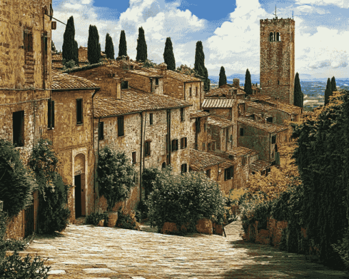 San Gimignano Italy Diamond Painting