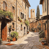 San Gimignano Italy Village Diamond Painting