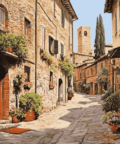 San Gimignano Italy Village Diamond Painting