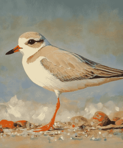 Sand Piping Plover Birds Diamond Painting