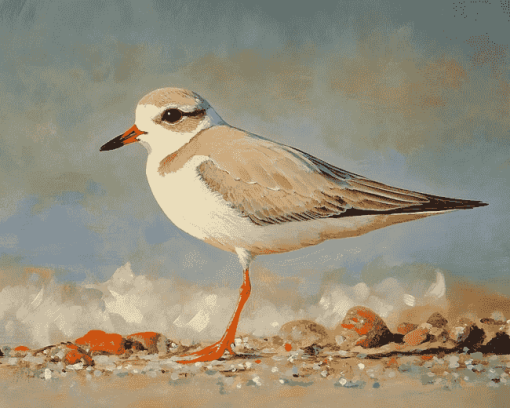 Sand Piping Plover Birds Diamond Painting