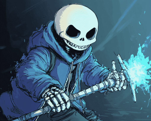 Sans Undertale Animation Inspired Diamond Painting