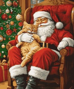 Santa Cats Christmas Diamond Painting