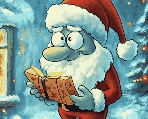 Santa Claus Squidward Christmas Diamond Painting