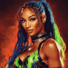 Sasha Banks WWE Champion Diamond Painting