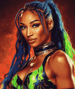 Sasha Banks WWE Champion Diamond Painting