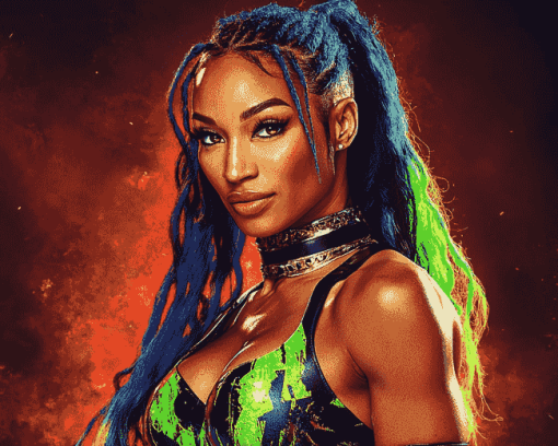 Sasha Banks WWE Champion Diamond Painting