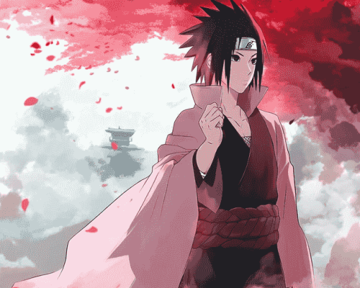 Sasuke Sakura Anime Diamond Painting