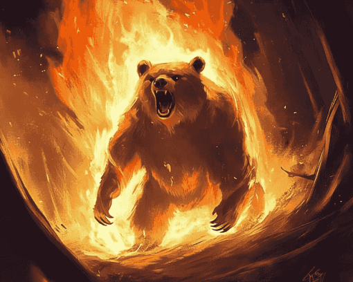 Scary Bear Animation Diamond Painting