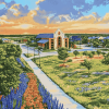 Scenic Flower Mound Streets Diamond Painting