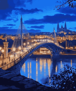 Scenic Londonderry Bridge Night Diamond Painting