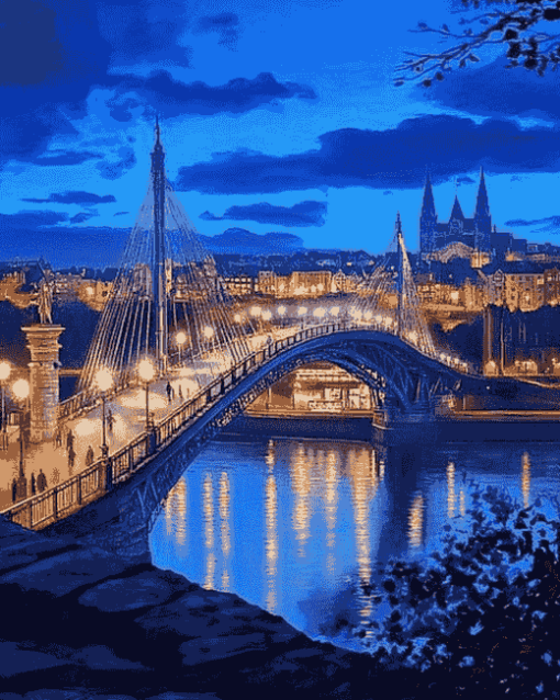 Scenic Londonderry Bridge Night Diamond Painting